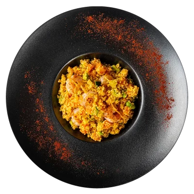 Cous Cous Arcobaleno Con Gamberi
