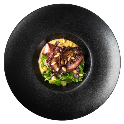 Polpo Con Crema Di Ceci E Pinoli